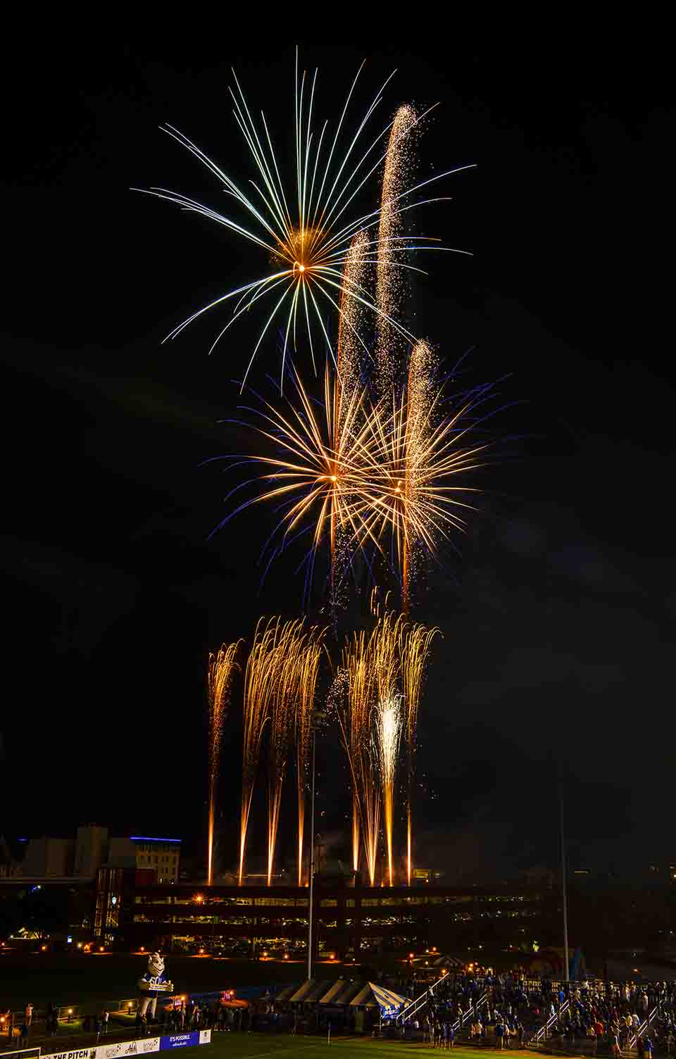 Fireworks were set off to celebrate homecoming. Photo by Steve Dolan.