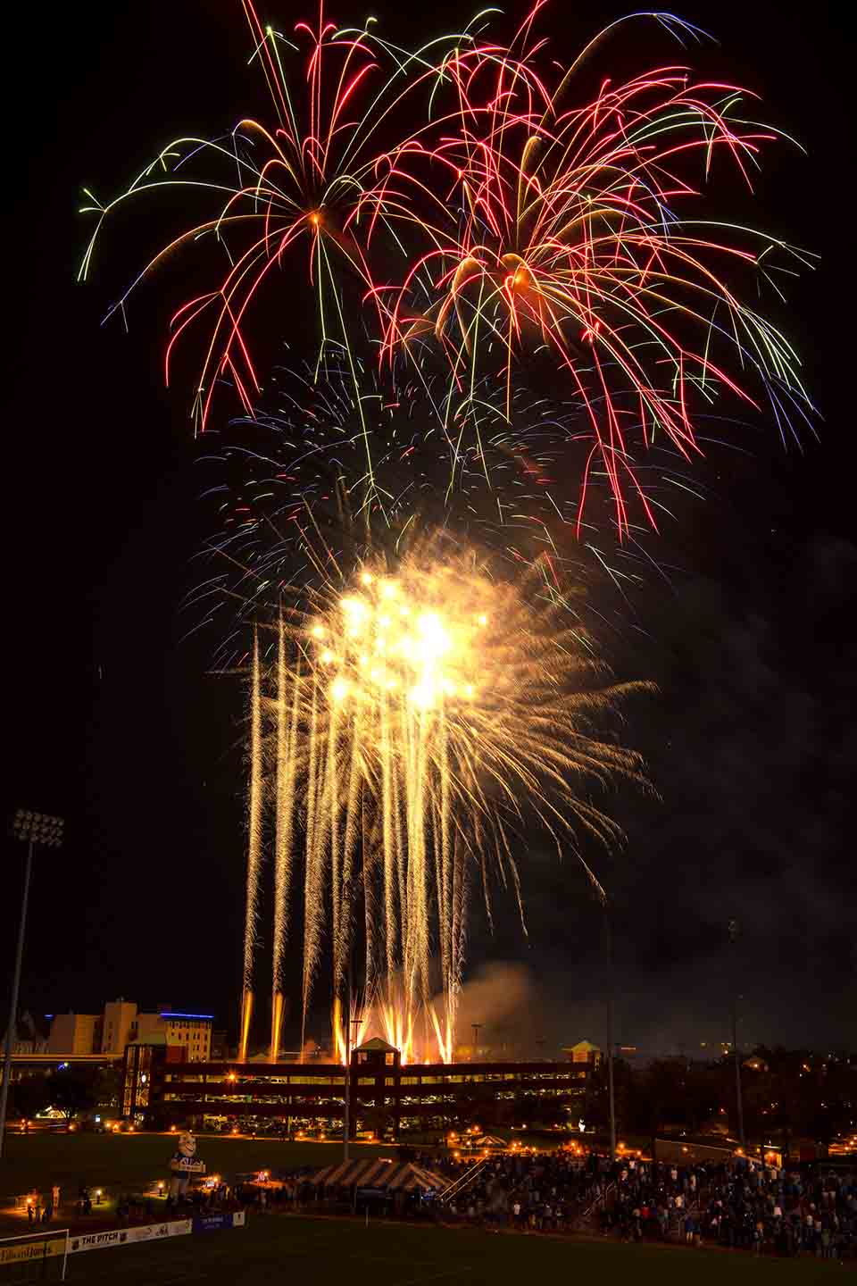 Fireworks were set off to celebrate homecoming. Photo by Steve Dolan.