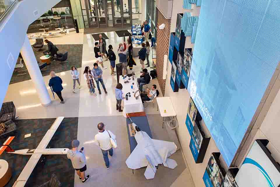 Visitors to the SLU campus got to take part in an open house at the new Interdisciplinary Science and Engineering Building. Photo by Luke Yamnitz.