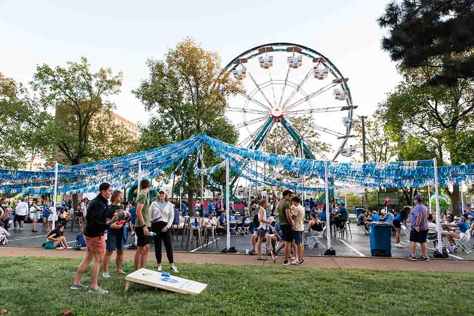 A carnival featured games, rides, and activities during Homecoming and Family Weekend. Photo by Luke Yamnitz.