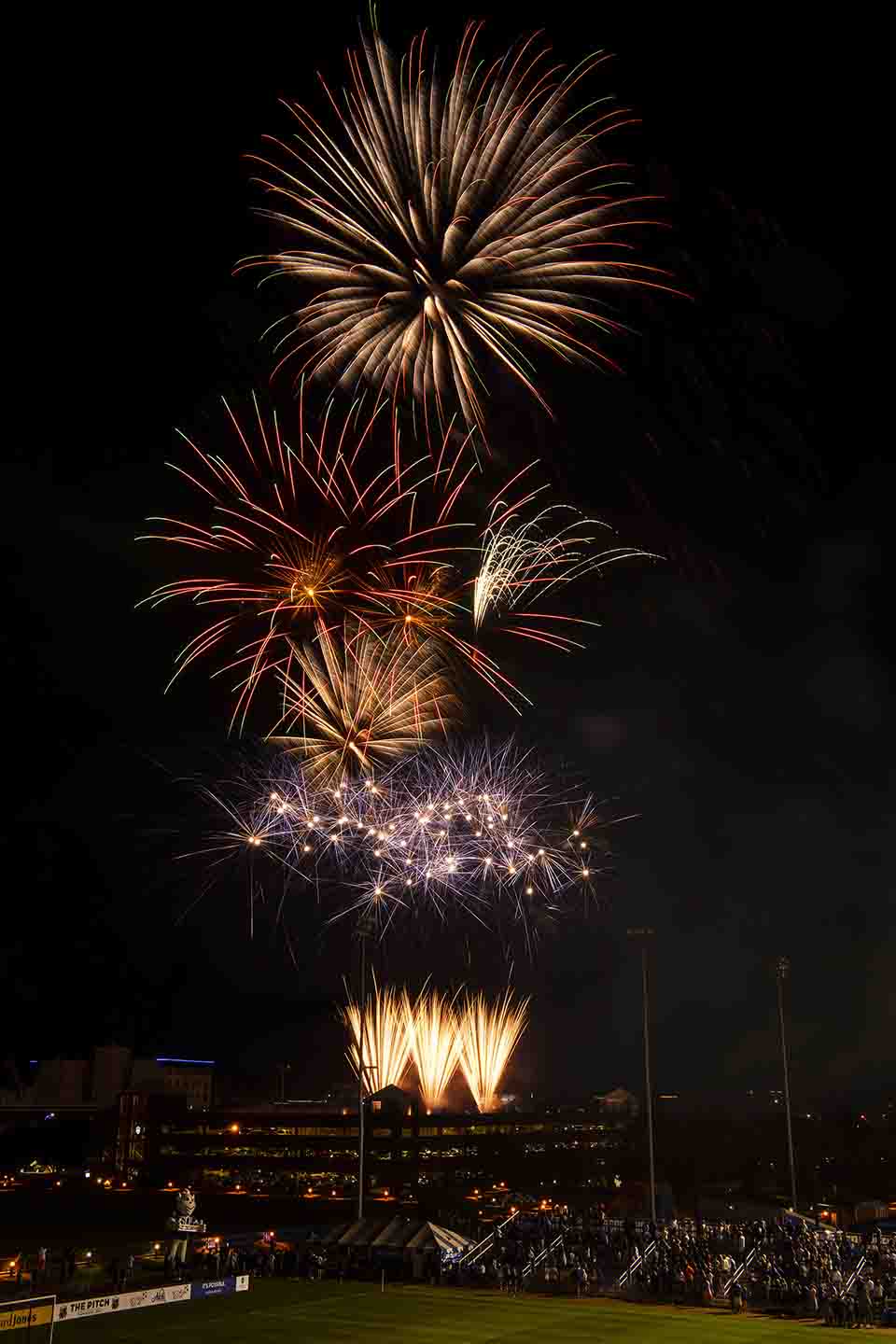 Fireworks were set off to celebrate homecoming. Photo by Steve Dolan.