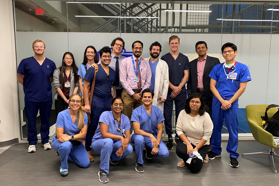 A group photo of cardiology fellows