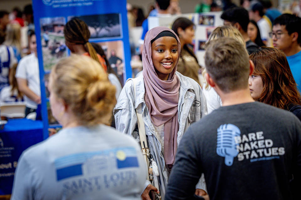 Students explore clubs and service organizations during the Student Involvement Fair on Saturday, Sept. 9. Photo by Sarah Conroy.