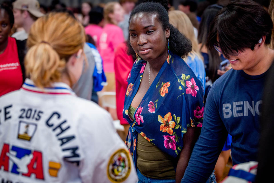 Students explore clubs and service organizations during the Student Involvement Fair on Saturday, Sept. 9. Photo by Sarah Conroy.