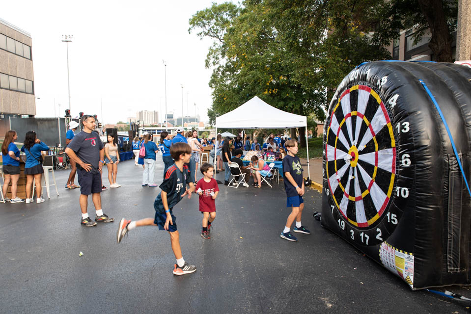 A number of activities were held for families at the Homecoming and Family Weekend Pregame Celebration. Photo by Luke Yamnitz.