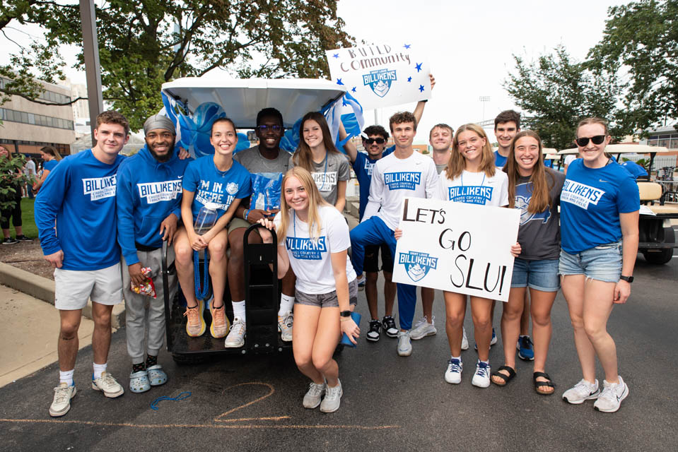 The annual SLU Homecoming Golf Cart Parade returned on Saturday, Sept. 23.  Photo by Luke Yamnitz.