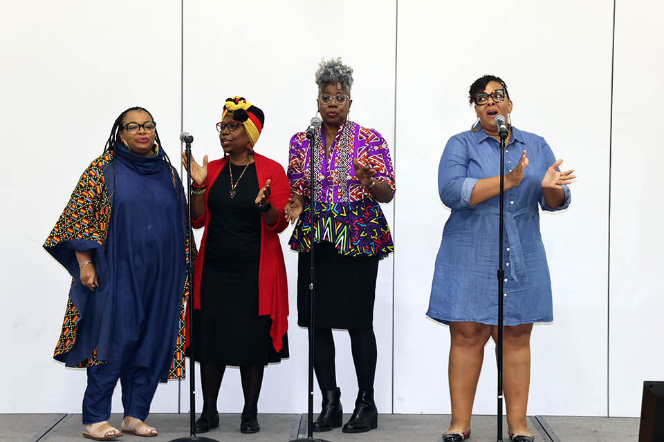 Members of the Central Baptist Church Choir performed at SLU's MLK speech reading event on Thursday, Oct. 12. Photo by Joe Barker.