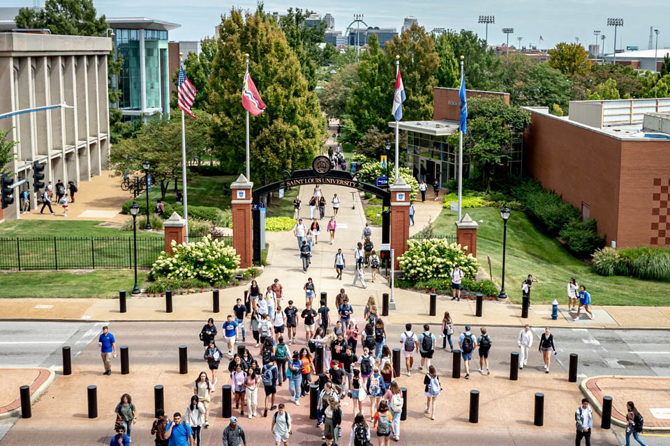 Students walk to class on the first day of the fall semester on Wednesday, Aug. 21, 2024. Photo by Sarah Conroy. 