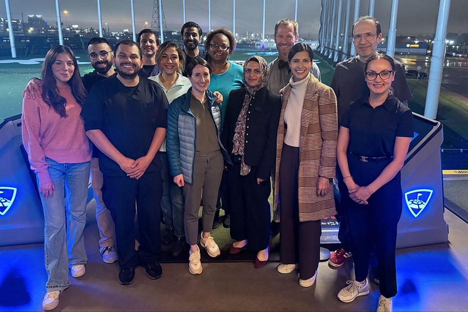 Hematology and Medical Oncology fellows enjoy a night at Top Golf.