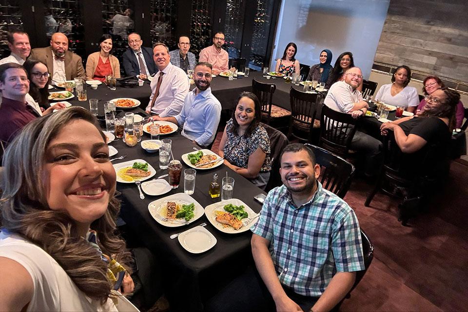 Hematology and Medical Oncology fellows at their annual welcome dinner.