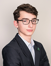 Sam Zychiski, founder of Gateway Tea and Allsup Entrepreneurship Academy Alumni poses for a headshot