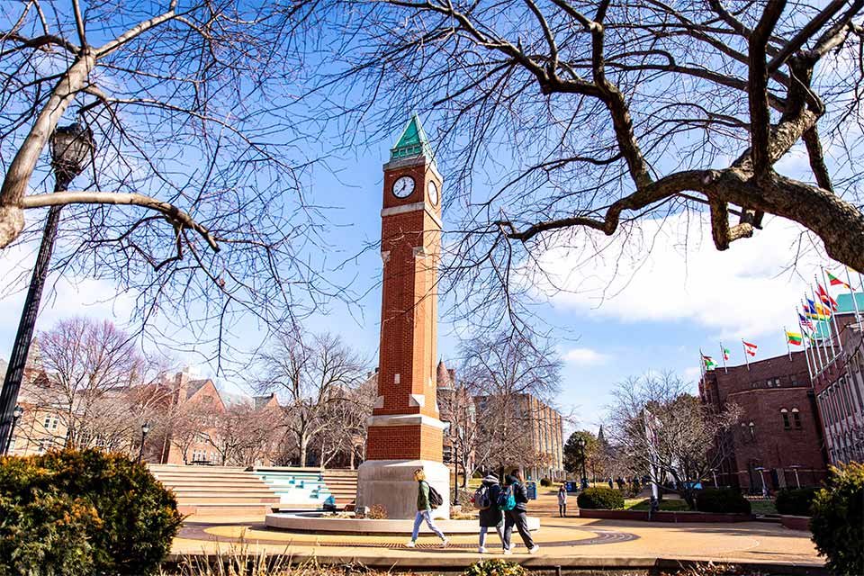 SLU's clock tower