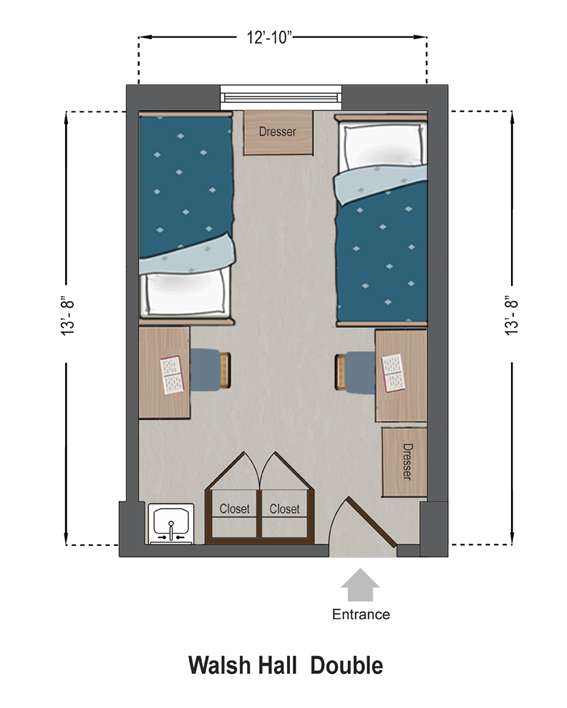 Walsh Hall Double Floor Plan
