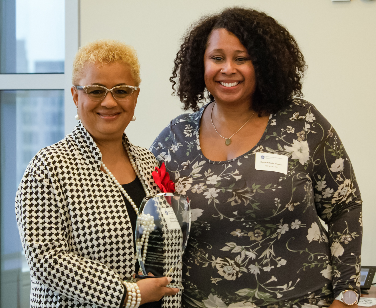 Belinda Dantley with the honoree at the BLSA Judicial Reception