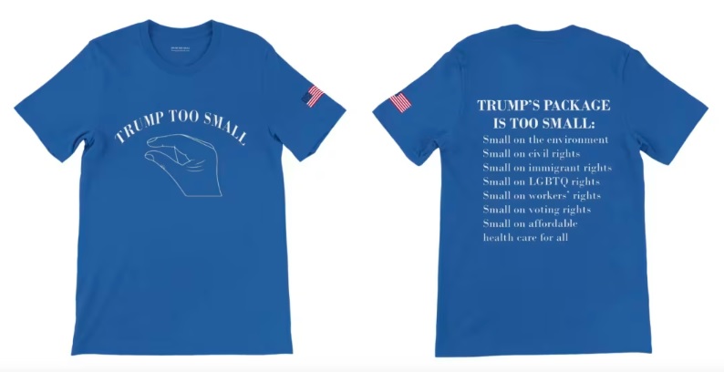 Trump Too Small tshirt design in question