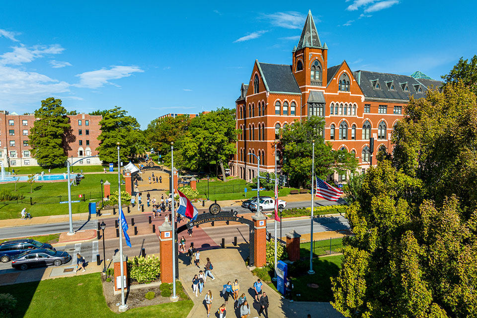 Photo of SLU campus along Grand