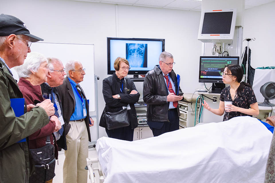 Saint Louis University School of Medicine alums tour the school during Med Reunion. 