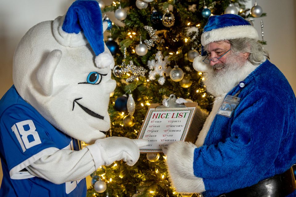 Blue Santa and the Billiken