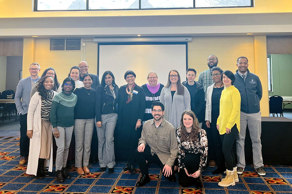 Members of the Faculty Mentoring Series pose for a picture at a recent event. 