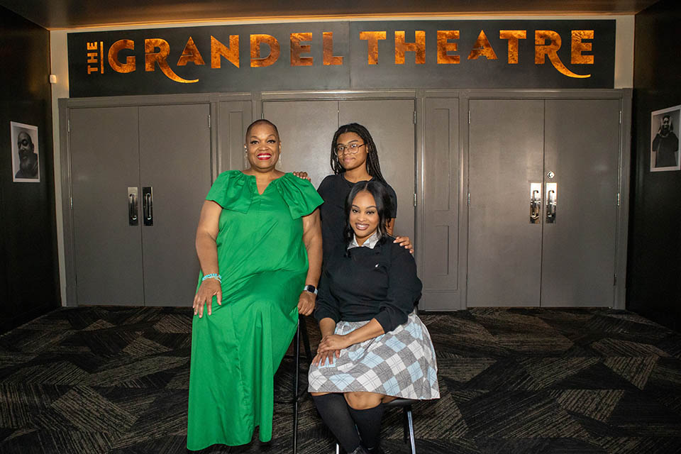 Pictured are guest artist Anita Michelle Jackson, who plays Lena Younger. SLU student Maiah Lyndsey, who plays Ruth Younger and guest artist Alex Jay, who plays Beneatha Younger.  Jackson appears through a special agreement with Actors' Equity Association. Photo by Sara Rae Womack.