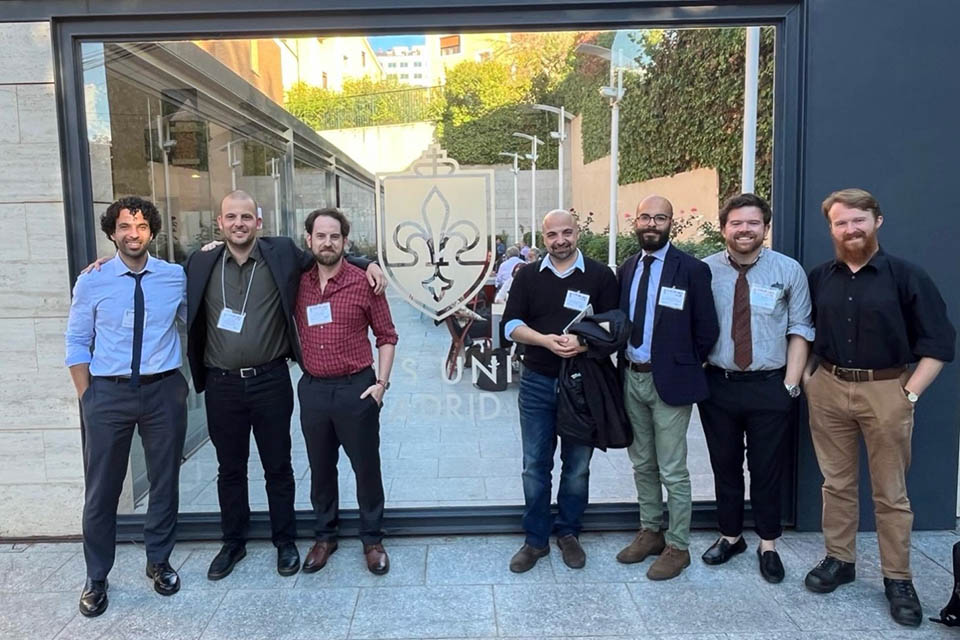 Attendees at the Fifth Quadrennial Symposium on Crusade Studies pose for a picture. 