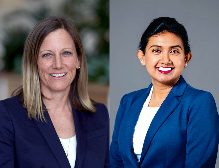 Allison Miller, Ph.D., left, and Farzana Hoque, M.D.