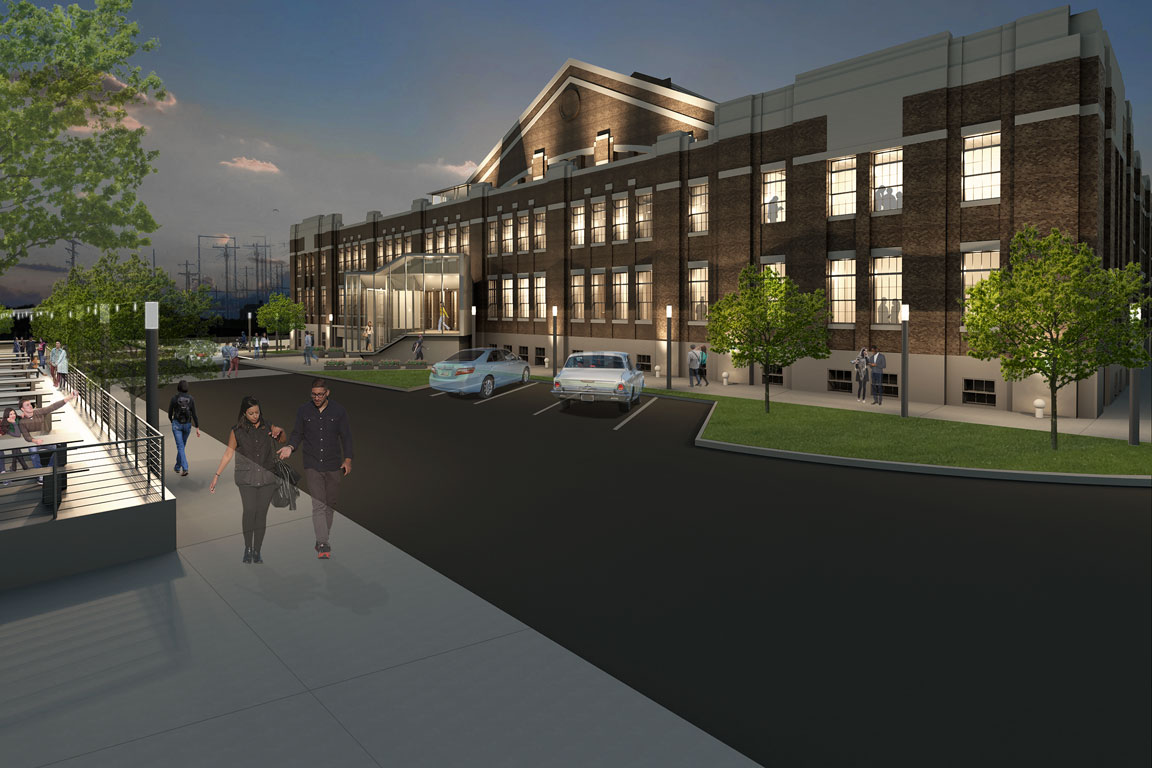 Rendering of the St. Louis Armory project