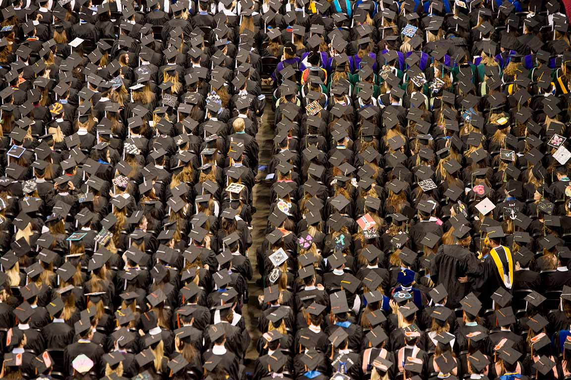 Graduates at Commencement.