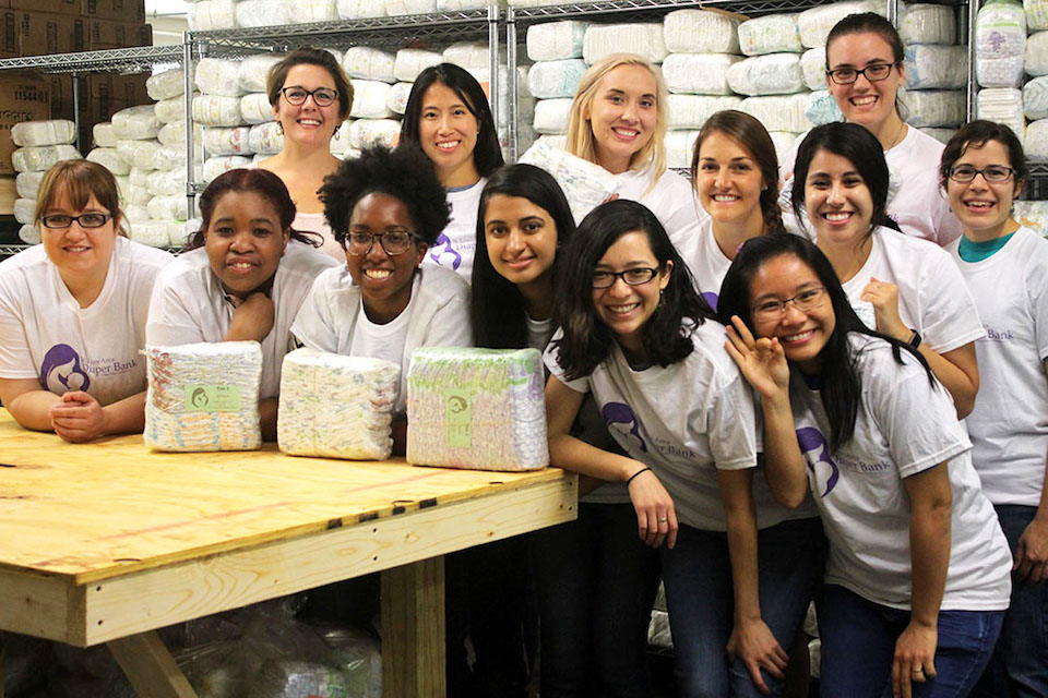 Students at the St. Louis Diaper Bank