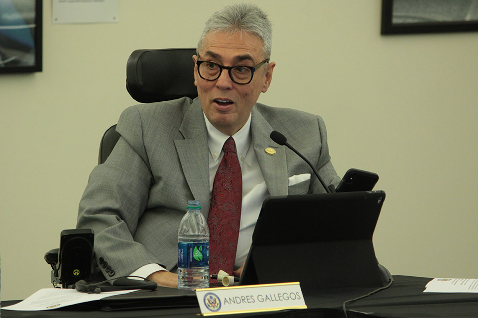 Andrés Gallegos, J.D.m at a 2019 meeting of the National Council on Disability in Chicago